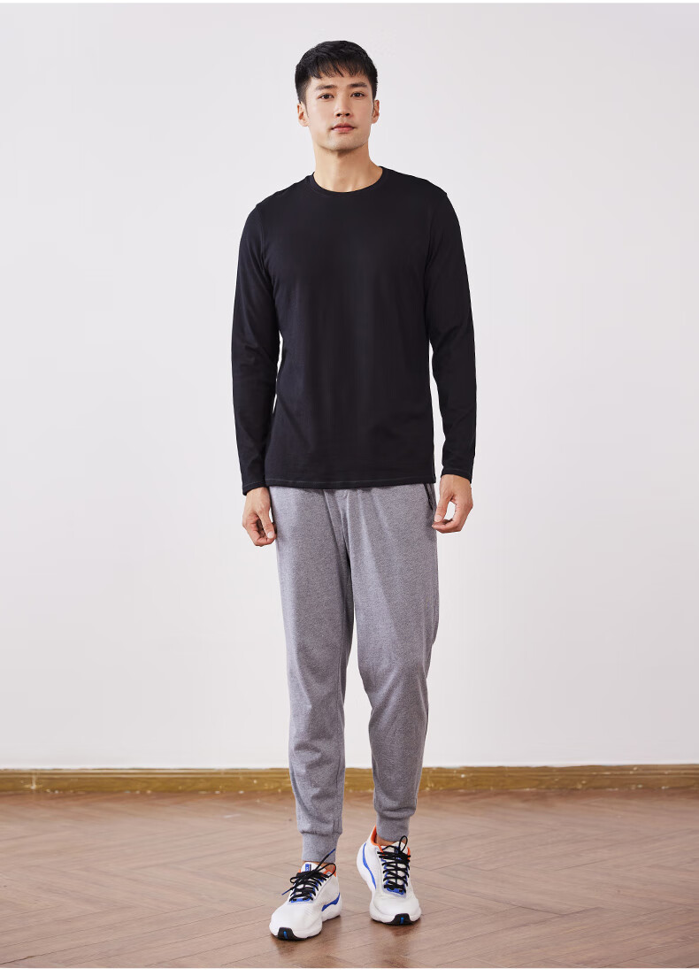 DECATHLON Basic Shaping/Pilates Soft Elastic Men's Long-Sleeve T-Shirt, White, 2346917, XL 15