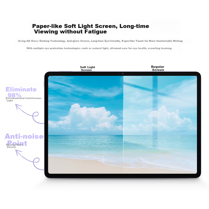 HONOR Tablet V9 Soft Light Edition, 11.5-Inch Tablet, Oasis Eye Protection Screen, Ultra-Thin Long Battery Life, AI Learning Productivity, 8GB+256GB, Ru Yan Zi