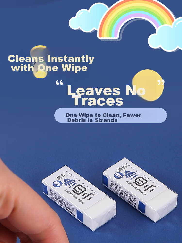 M&G Clean Eraser, White, Safe, Soft, Office Use, No Residue, Erases Without Messing Hands, Large Size, 3-Pack AXP963HM 3