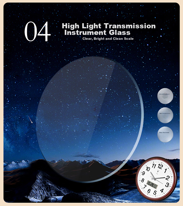 POLARIS Wall Clock, Living Room Fashion Simple Wall Clock Calendar Display LED 2901 Quartz Clock, Rosewood Color, New Year Refreshing Gift 5