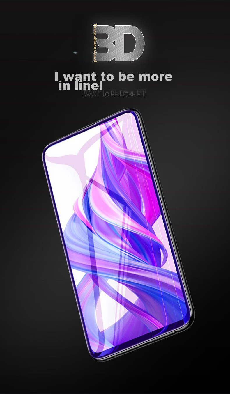 HotFire Full Screen Tempered Glass Film for Huawei P30, Full Screen Protective Film for Huawei P30, Non-Water-Cooled Full Glass Film, Black 1