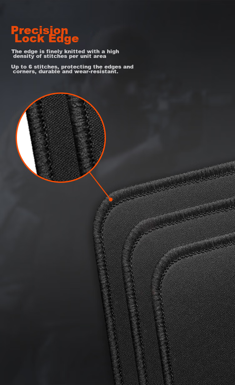 DAREU PE-T354 Professional Gaming Mouse Pad, Medium And Small Sizes Available, Thickened with Locked Edges, High-Density Fiber, Smooth Keyboard Computer Desk Mat, Black, for VALORANT 5