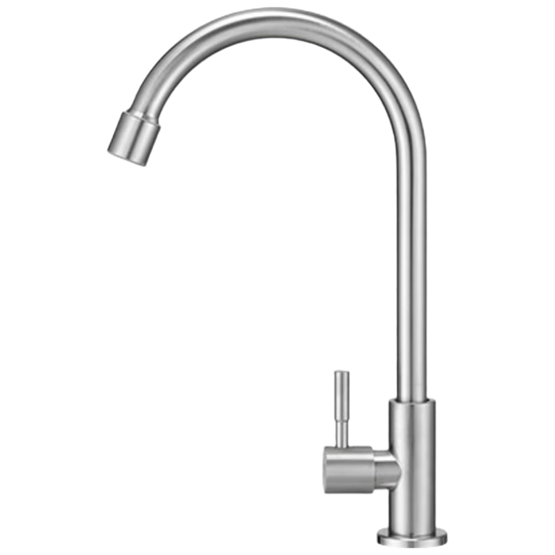 JD Original 304 Stainless Steel Kitchen Faucet, Single Cold Healthy Lead-Free Sink Faucet, 360° Rotating