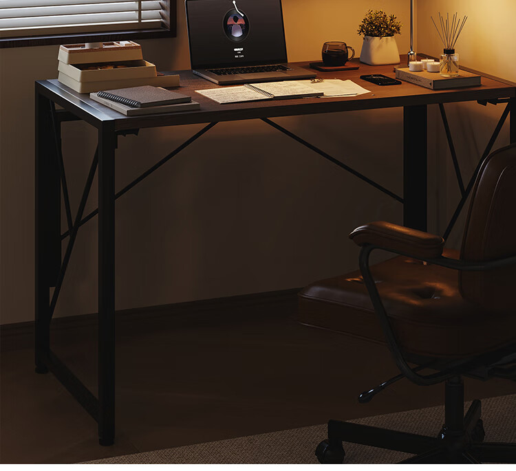 Yicainianhua Foldable Desk, No Installation Required, Study Table for Bedroom Or Living Room, Writing Desk for Office Or Computer Use, Small Student Desk 1215 6