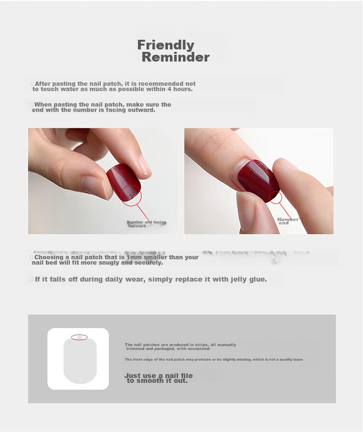 UPLUS Wearable Nail Stickers, 24 Pieces (Pink Transparent Camellia), Jelly Gel Fake Nails, Women's Gift 7