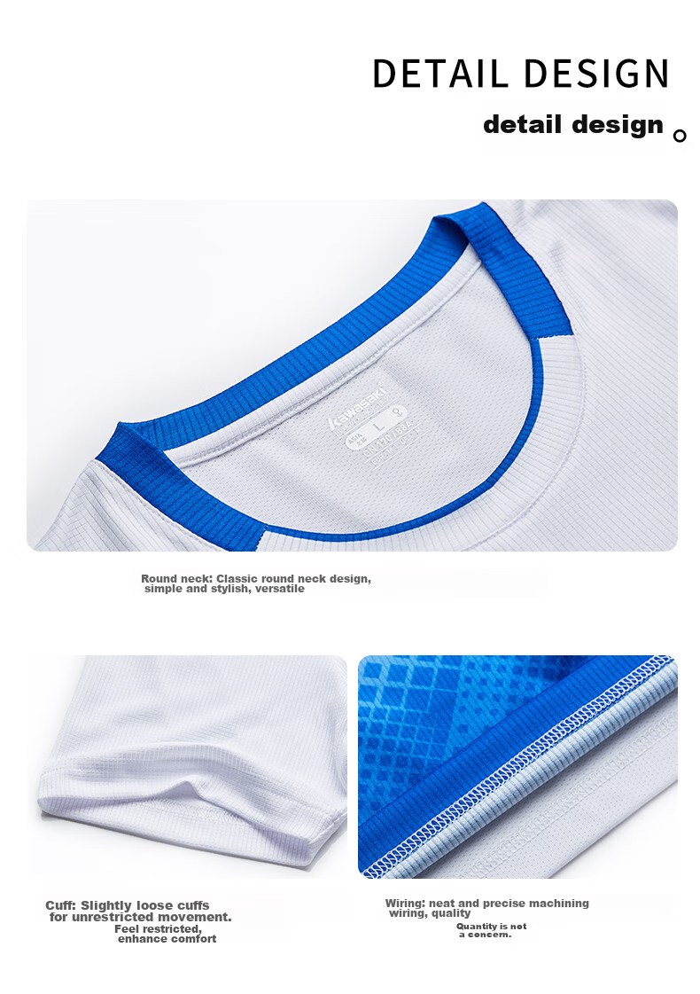 KAWASAKI Clearance Sale Professional Badminton Shirt, Women's Sports Short-Sleeve T-Shirt, Quick-Dry K2013, White, M 12