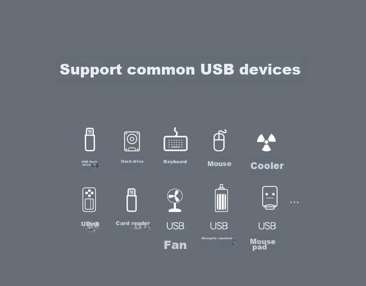 PHILIPS USB Hub 2.0 Four-Port Multi-Interface with External Power Supply Port, Huawei Laptop Desktop Computer 4-Port Hub Extender Converter Extension Cable, 2 Meters 9