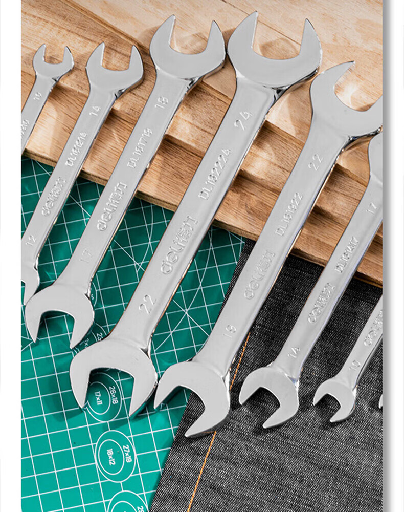 DELIGONGJU Mirror Double Open-End Wrench, 17x19mm, DL161719 1