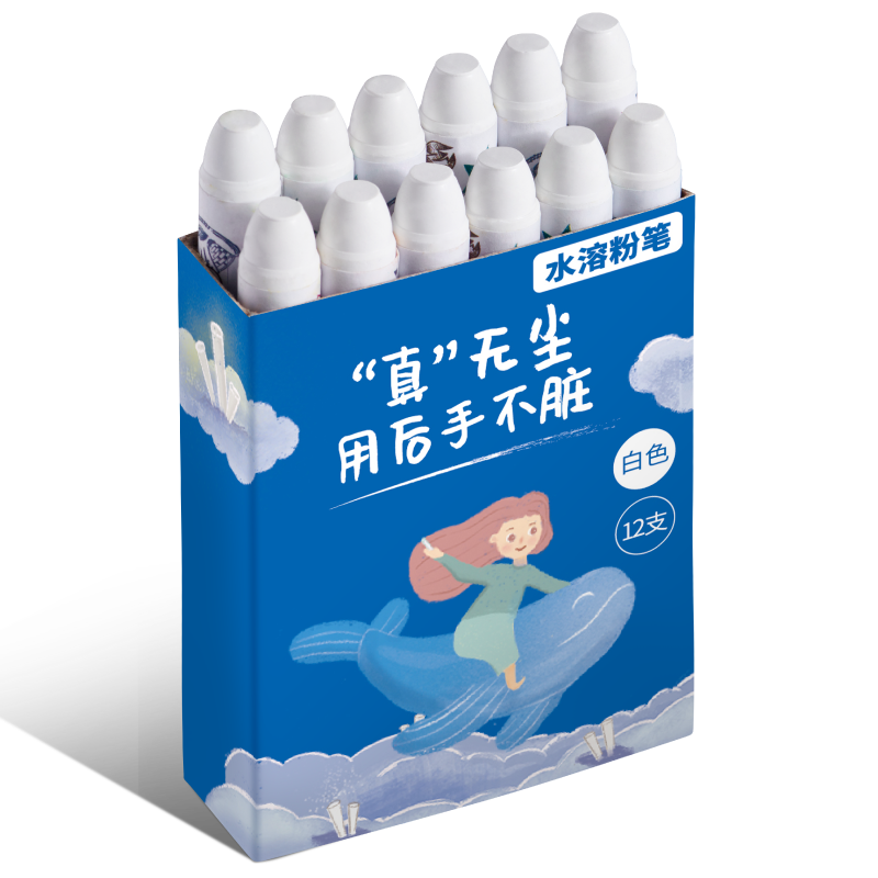 DSB Disibi Water-Soluble Chalk, Colorful Blackboard Special, Bright, Dust-Free, Non-Toxic, Eco-Friendly, Home Use, Children's Day Graffiti Liquid Chalk, White, 12 Pieces/box, CK-5122