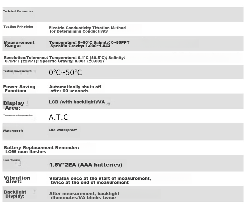 Suwei Salinity Meter, High-Precision Optical Salinity Meter, Seawater Fish Tank Salinity Detector, Hydrometer Refractometer LS10T 11