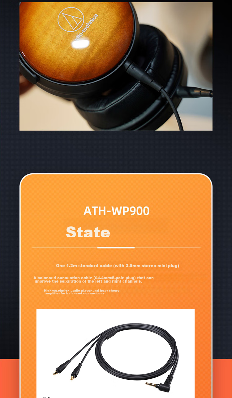 Audio-Technica ATH-WP900 Maple Wood Over-Ear Headphones 3