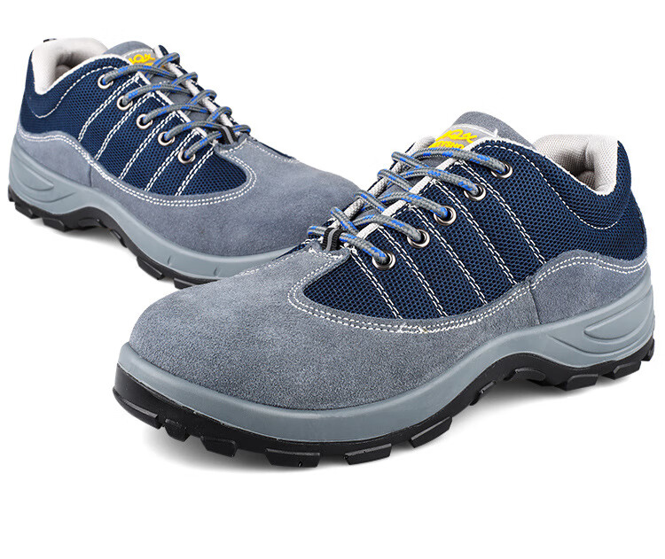 Zhugu Anti-Smashing Safety Shoes for Men, Summer Breathable Puncture-Resistant Odor-Proof Non-Slip Heat-Resistant Wear-Resistant Protective Construction Site Work Shoes Safety Shoes [Lightweight Breathable] Blue Size 42 12