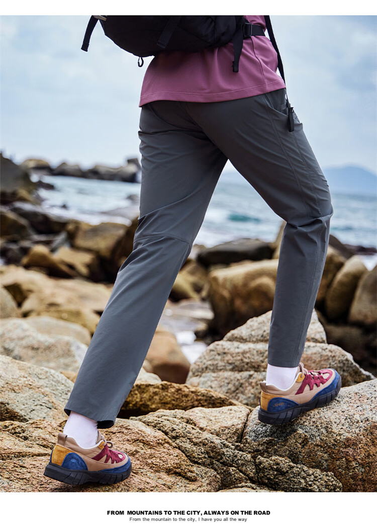 Pioneer Camp Windproof Outdoor Pants for Women, Summer Lightweight Sports Hiking Climbing Trousers, Breathable Water-Repellent Casual Straight-Leg Long Pants 11