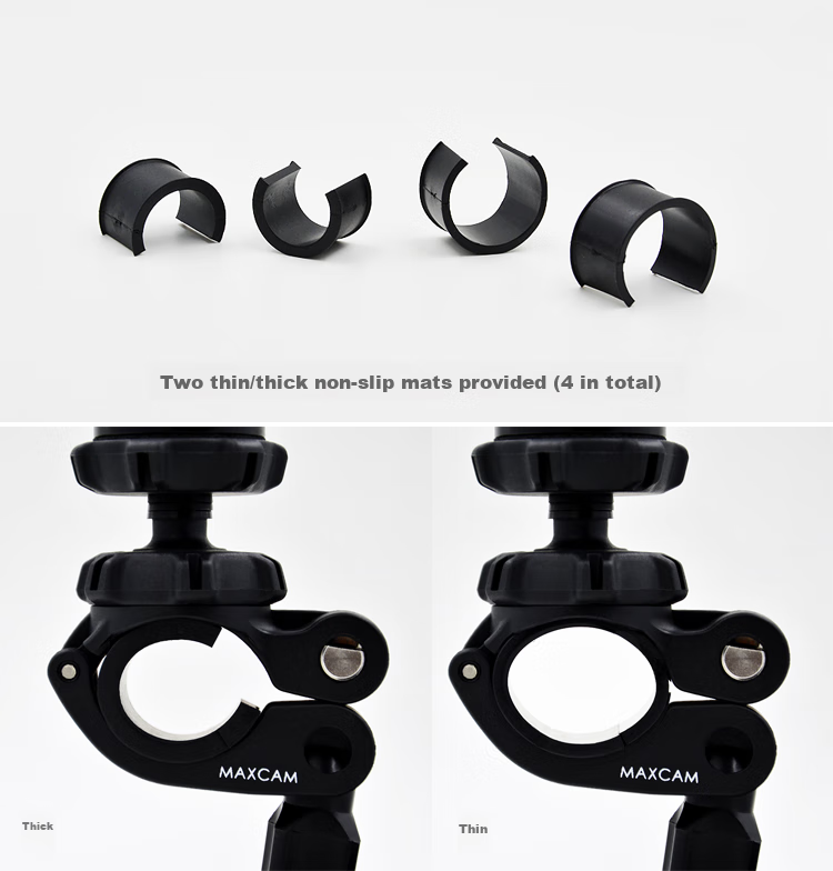 MAXCAM, Suitable for Insta360 X4 Motorcycle Aluminum Alloy Windshield Clip Mounting Bracket, Riding Clip Accessory 12