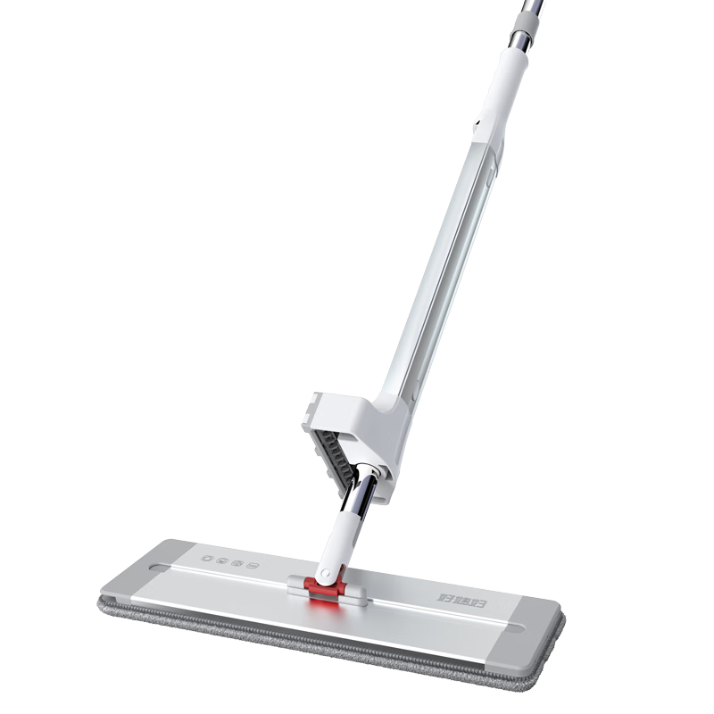 OKwife Flat Mop, 42CM, 2 Pieces of Cloth, Aluminum Alloy, Large Size, Widened, Household Use, No Hand Washing Required, All-In Cleaning Tool for Floor Mopping