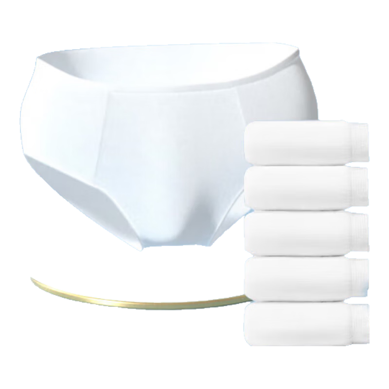 Ankexin Men's Disposable Underwear, Cotton Triangle Panties, No-Wash Daily Disposable, Travel Individual Pack, Large Size White XXXL, 5 Pieces