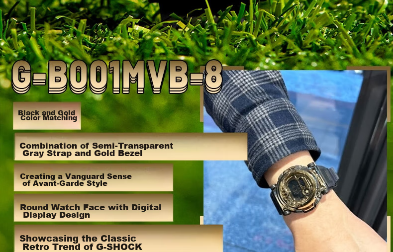 Casio Men's G-SHOCK Watch, Student Fashion Sports Digital Japanese/Korean Style Watch, Gift for Boyfriend G-B001MVA 14