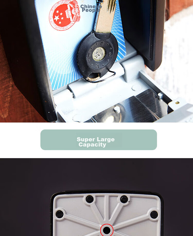 Biaokang Metal Password Key Box, Renovation Peephole Key Management Box, Anti-Theft Key Safe, Outdoor Wall-Mounted Anti-Smashing Key Box 8