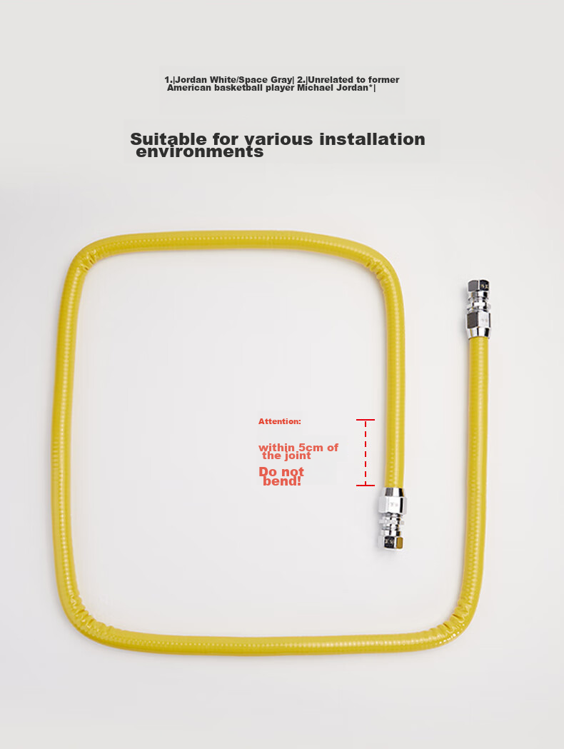 Weixing Integrated Gas Pipe, 1.5 Meters, Water Heater Wall-Mounted Boiler Gas Stove, National Standard 3C Stainless Steel Connecting Pipe, Explosion-Proof Pipe 10
