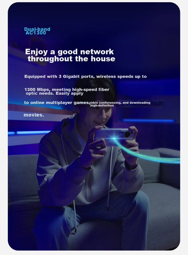 Huawei Lingxiao Parent-Child Router Q6E, Parent-Child Router Full Coverage, Whole-House WiFi without Dead Zones (1 Parent 1 Child Set), Gigabit Router, Wireless Wall-Penetrating King, Powerline Adapter 7