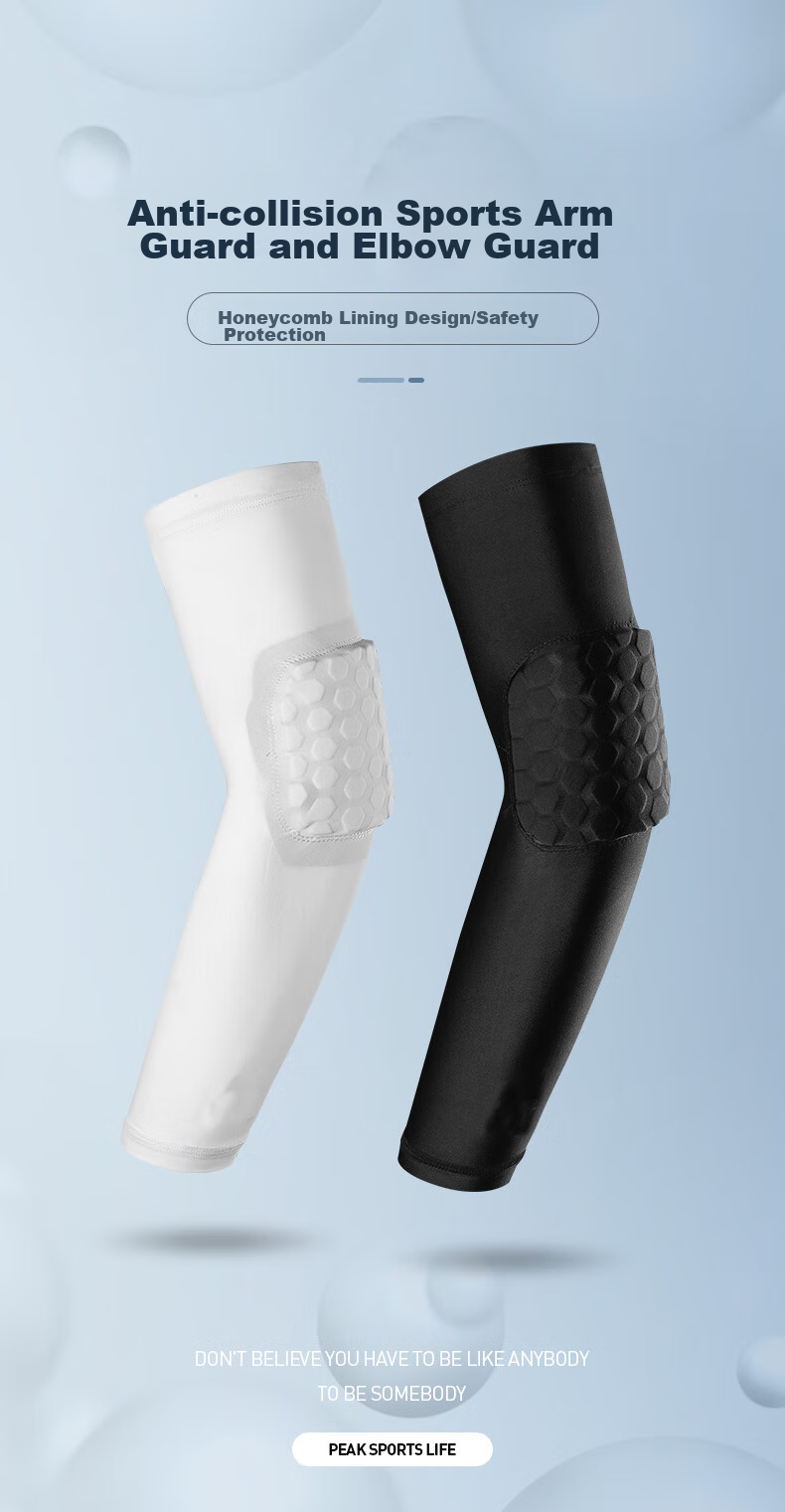 TEEIS Sports Elbow Guard, Men's Basketball Arm Brace, Honeycomb Anti-Collision Compression Elbow Support for Women, Badminton And Tennis Elbow Joint Protector 1