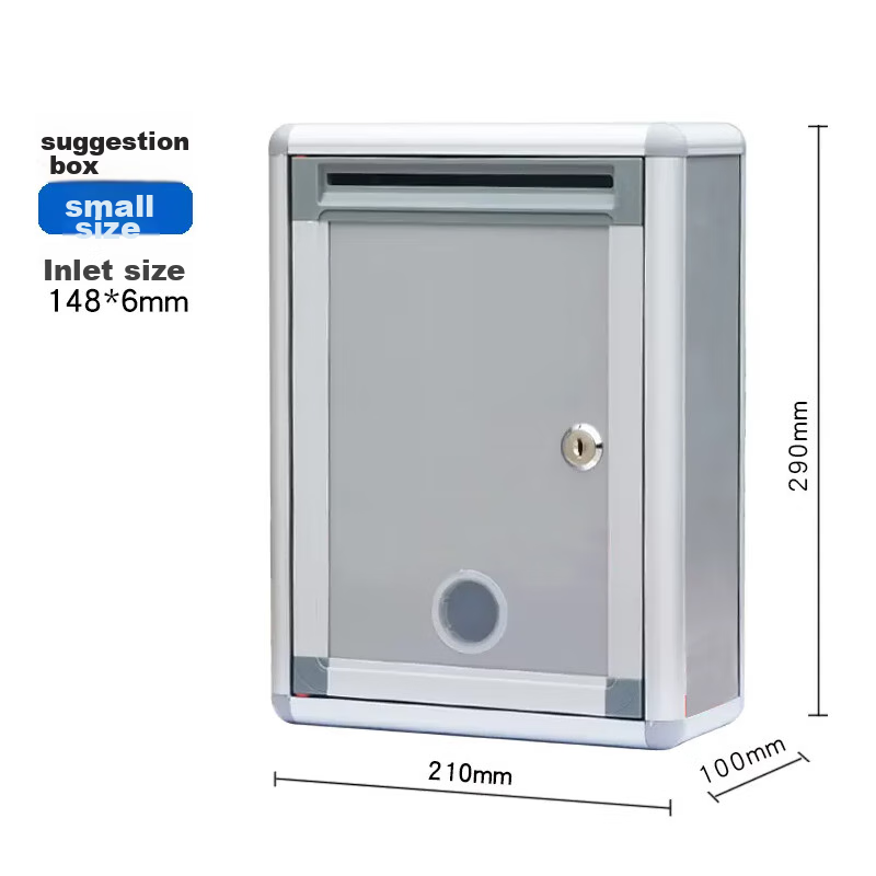 Oumai Aluminum Alloy Suggestion Box, Message Box, Desktop Complaint Box, Wall-Mounted Suggestion Box, Employee Needs Box, Mailbox, Wall-Mounted Suggestion Box, No Text Small Size (Front Payment) 3