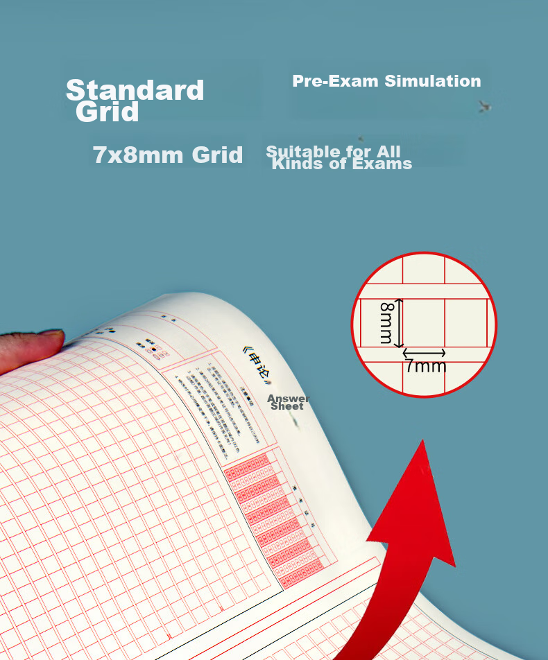 Weikeduoli A4 Grid Paper for Public Exam Essay Writing, Civil Service Exam Essay Answer Sheet, A4 Grid Notebook for Students Taking Civil Service Exams, Essential Thickened 50 Sheets 2-Pack [Bestselling Low Price] 5