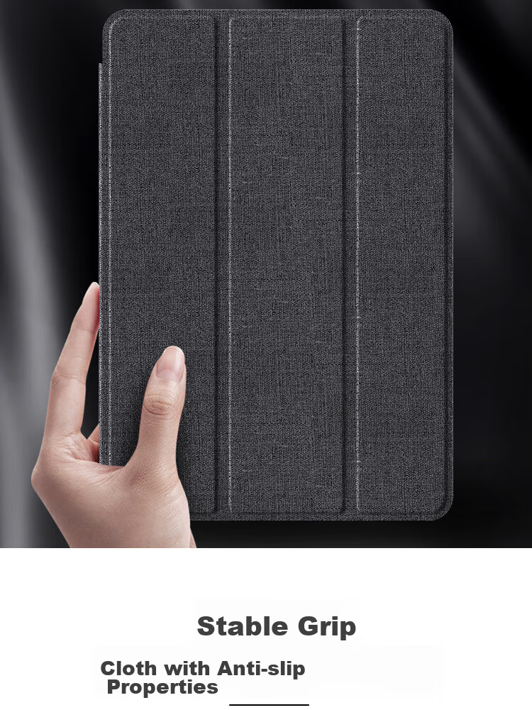 ESCASE IPad 10th Generation Protective Case, Apple 10th Tablet 10.9-Inch Smart Sleep Case with Stand, Smart Sleep/Wake Function, Shockproof, Anti-Fingerprint, ES-18 Blend Fabric Art Jazz Black 7