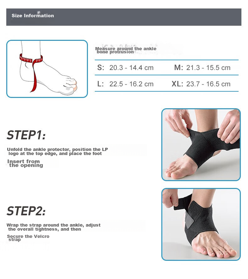 LP Ankle Brace, Anti-Sprain, Ankle Sprain Fixation Device, Fracture Support, Rehabilitation Exercise, Joint Protection Sleeve for Men And Wome 8
