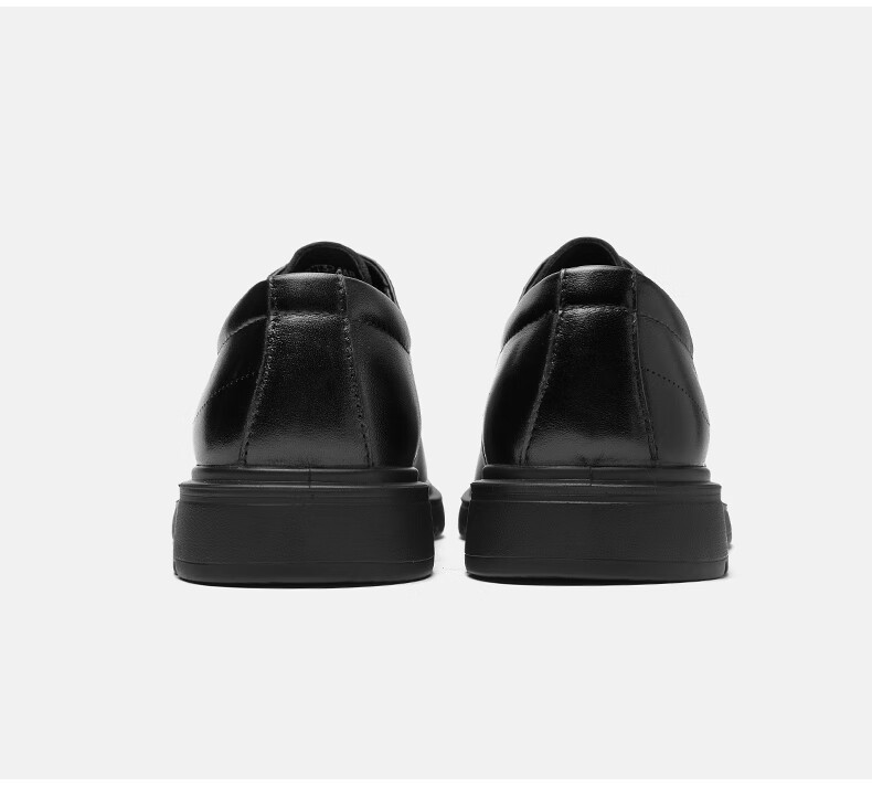 HLA Men's First Layer Cowhide Leather Shoes Summer Breathable Business Casual Leather Shoes T074 Black Size 41 24