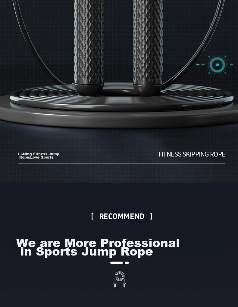 Li-Ning Jump Rope for Adults with Counter, Children, Primary School Students, Competition, High School Entrance Exam, Jump Rope for Men And Women, Exam-Specific Steel Wire, Weight Loss, Speed Competitio 2