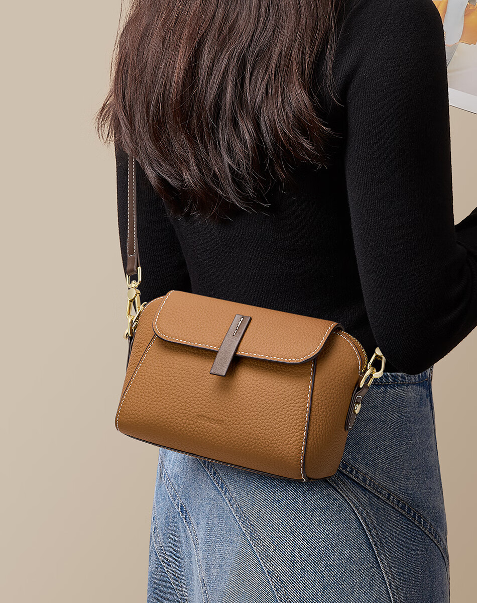 St&Sat Leather Handbag, 2026 New Women's Bag, Crossbody Shoulder Bag, Versatile Commuter Bag, Birthday Gift for Girlfriend Or Wife 1