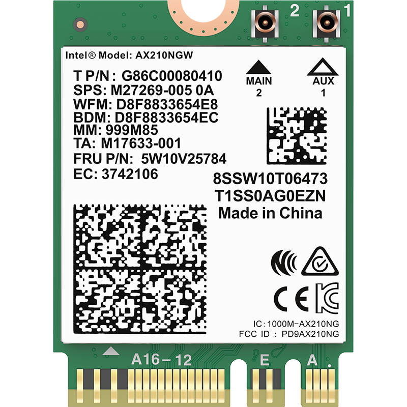 COMFAST AX210-M Laptop M.2 Interface, WIFI6 Wireless Network Card, Gigabit Triple-Band 5G Network WiFi Receiver, Host Built-In 5374M Bluetooth 5.3 Two-I