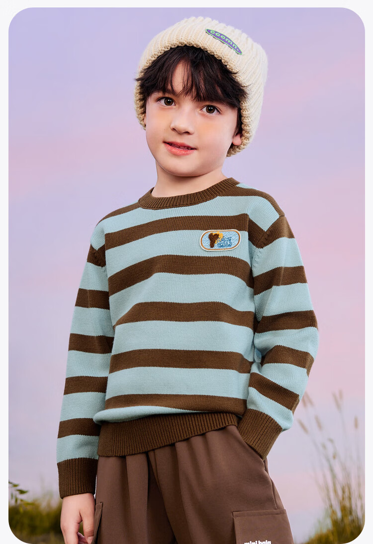 Minibala [Parent-Child Outfit] Boys And Girls Parent-Child Autumn And Winter Knit Sweater, Warm And Comfortable Children's Sweater 8