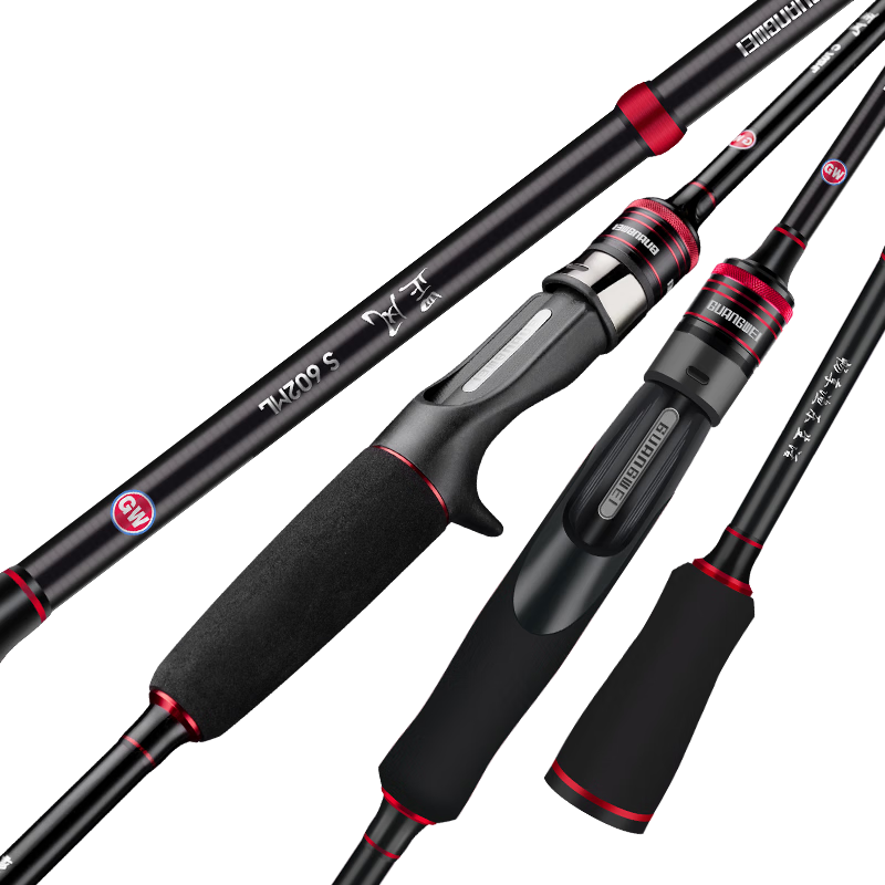 GW Gangfeng Lure Rod with Pistol Grip, 1.5 Meters UL Action, Right-Handed Baitcasting Reel, Fuji O-Ring, for Bass And Mandarin Fish, Micro Fishing And Baiting Set