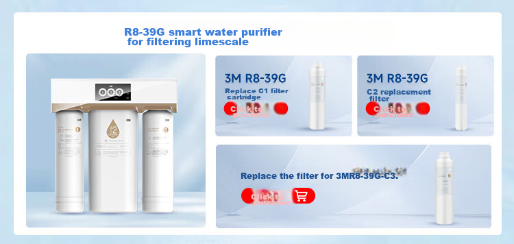 3M Water Purifier Home Smart Direct Drinking RO Reverse Osmosis Filter, 400G Water Purifier without Tank High Flow Pure Water Machine R8-39G(C) 6