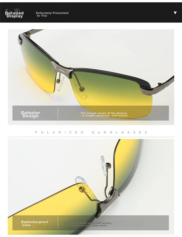 LESCA LUNETIER Driving Sunglasses, Day And Night Use, Night Vision, Driving at Night, Polarized Glasses for Men, Specialized Cycling Glasses for Nighttime 8
