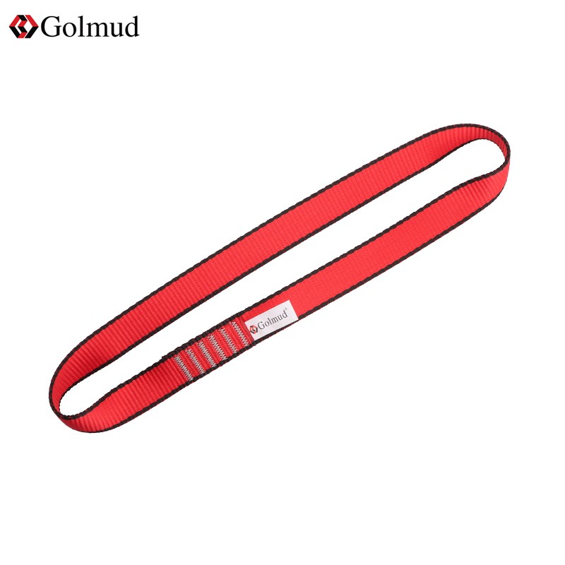 Gorm Flat Webbing Polyester Outdoor Climbing Rappelling Gear 80cm GM3304 Red Flat Sling Safety Harness Rope Connector Strap