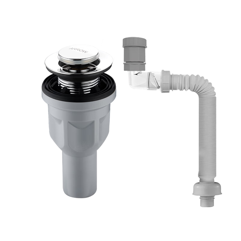 ARROW Sink Drain Pipe Set, Washbasin Drain Kit, Face Basin Drainage System, Sink Drain Pipe, Anti-Odor