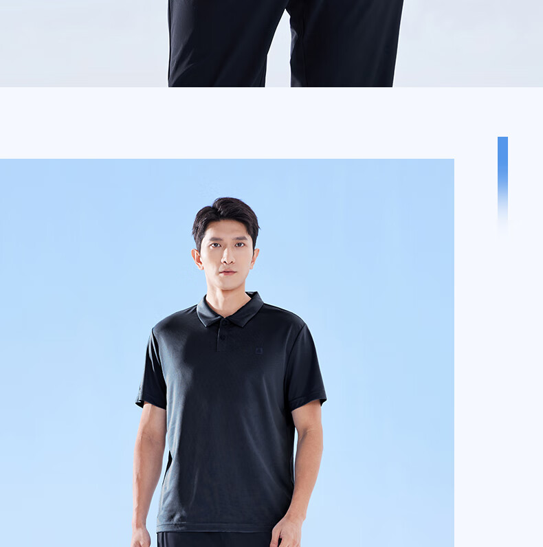 PEAK Polo Shirt for Men, Summer New Style, Sports Fitness Business Top, Breathable Casual T-Shirt, Loose Short Sleeve DF652241 59