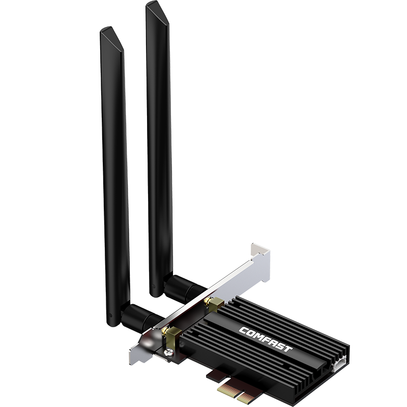 COMFAST CF-AX210 PRO Gigabit 5G Wireless Network WiFi6 Receiver Desktop Dedicated Computer Internal PCIE Wireless Network Card 5374M + Bluetooth 5.3 Two-I