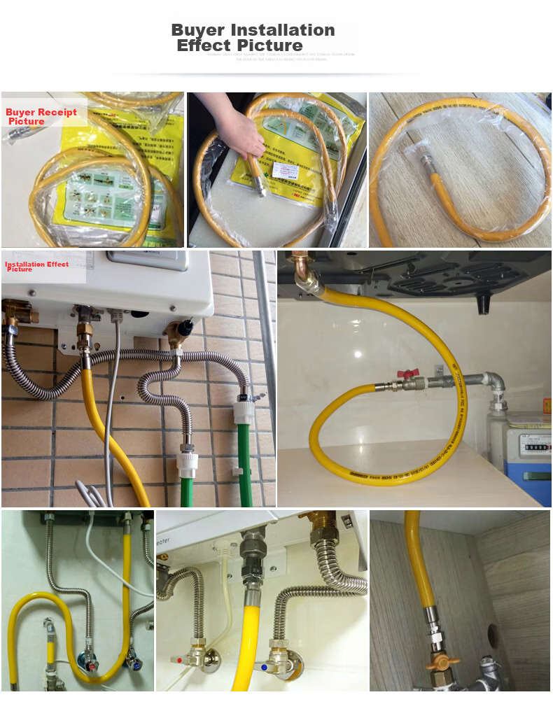 Weixing Integrated Gas Pipe, 1.5 Meters, Water Heater Wall-Mounted Boiler Gas Stove, National Standard 3C Stainless Steel Connecting Pipe, Explosion-Proof Pipe 16