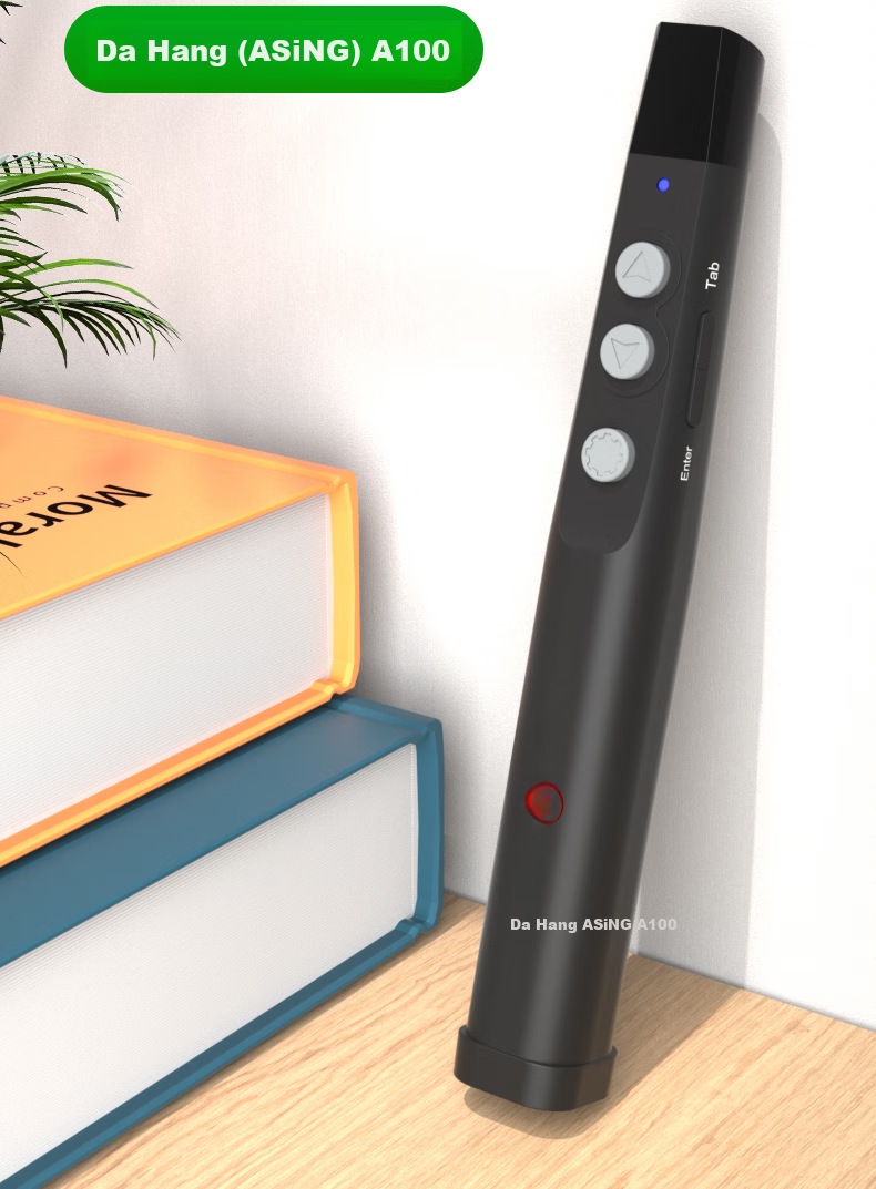 ASiNG T11S Wireless Presenter with Laser Pointer, PPT Remote Control, Wireless Microphone, Amplifier, 3-in-1 Multifunctional Presentation Pen for Teachers and Training 2