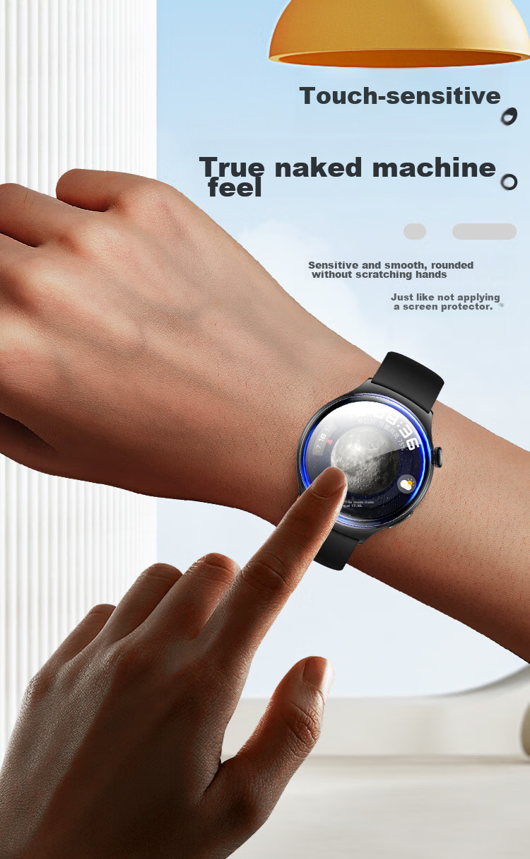 Freeson High-Definition Screen Protector for Huawei WATCH 4 Pro, Smart Sports Watch Protective Film, Full Coverage for Curved Screens, Scratch-Resistant And Wear-Resistant, Flexible TPE Material, Two-Pack 7