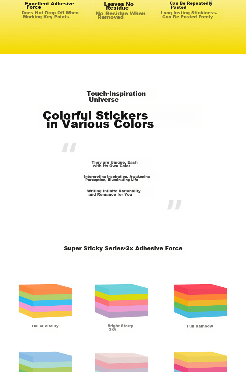 3M Sticky Notes, Memo Pads/Note Paper/Notepad, Office Supplies, School Supplies Stationery, Dureader Fun Series Blue Earth 5 Colors 654-5SST R4 3