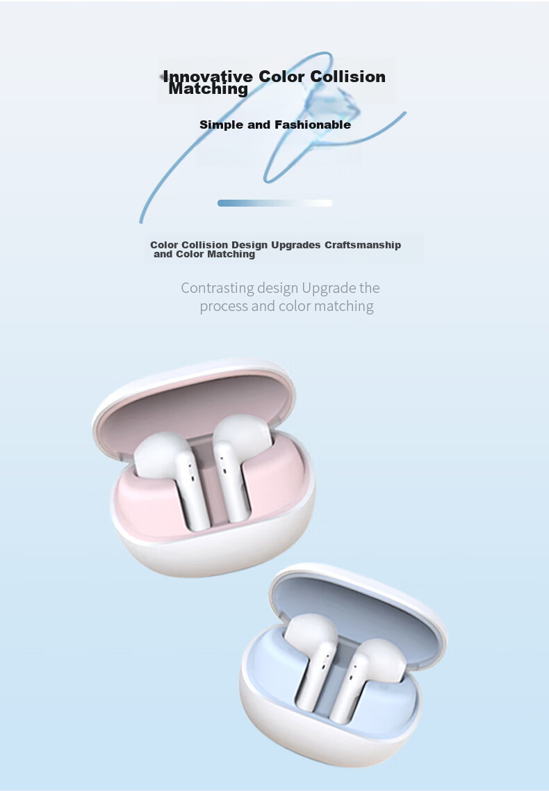 Lenovo Invests in Brand Yinengzhe Wireless Noise-Cancelling Bluetooth Earphones, In-Ear Gaming, Cycling, Music, Online Classes, Low Latency, High Sound Quality, Compatible with Android/iOS Phones, White 2