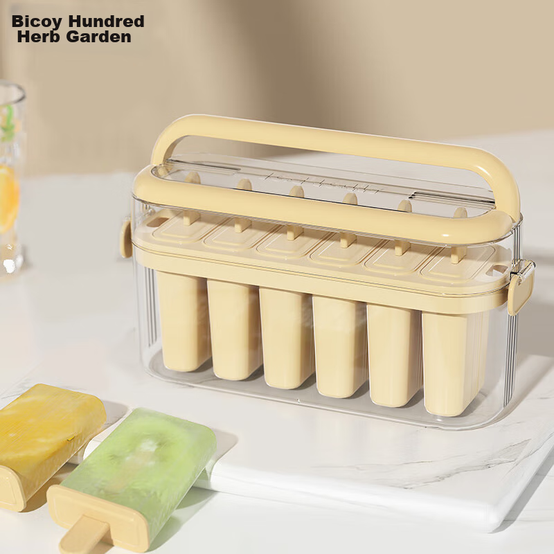 Baicaoyuan Ice Cube Mold, Flip Ice Tray, Ice Maker Box with Lid, Food-Grade Freezing Tool Mold, Green, 32 Compartments