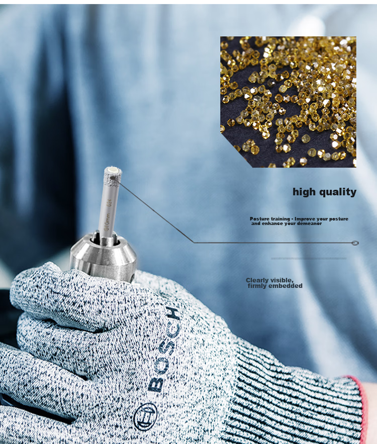 BOSCH Brazing Diamond Tile Hole Drilling Bit, 8mm 11