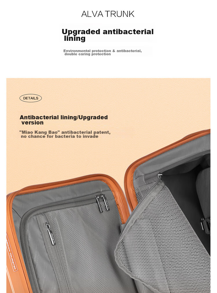 AMERICAN TOURISTER Luggage, 24-Inch Deep Compartment Suitcase, Travel Case with Large Capacity, Password Lock, Celebrity Style, BB5 Blue-Gray Color 7