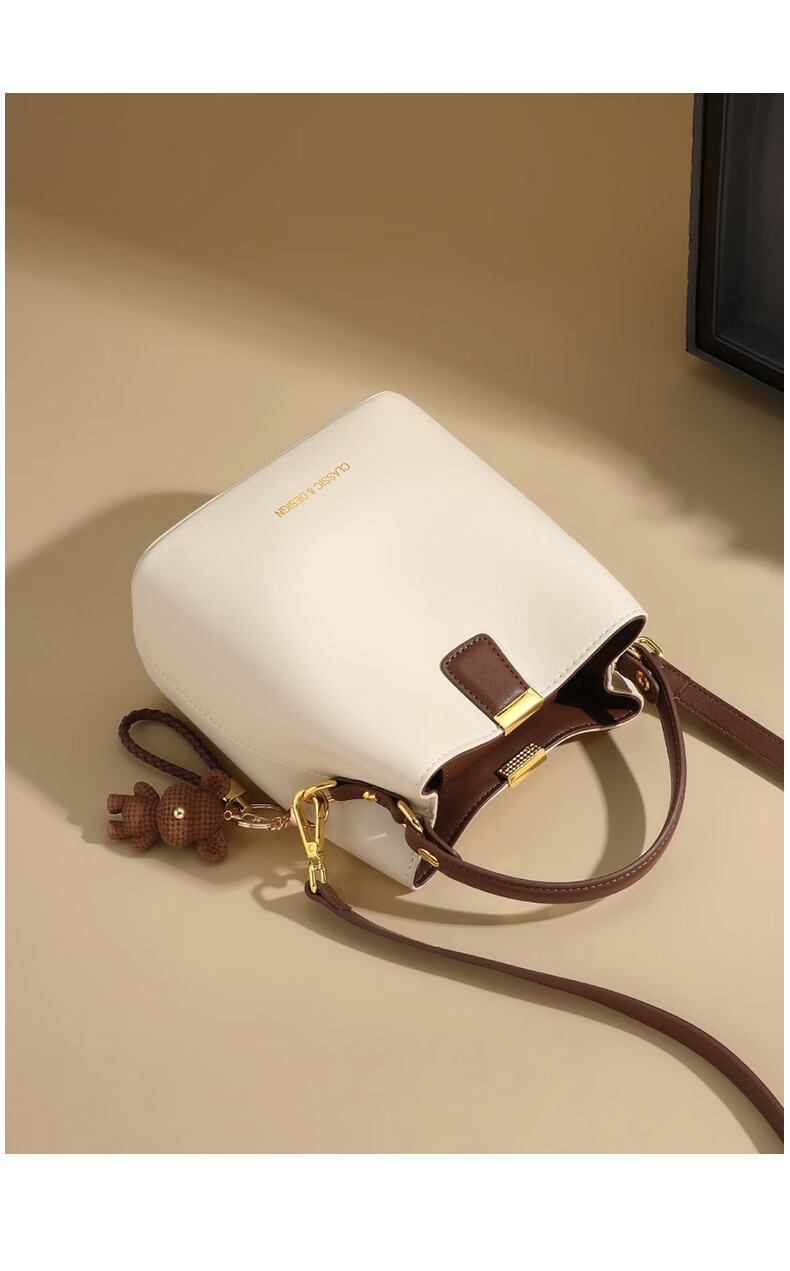 Viney Leather Handbag, Women's Brand Bucket Bag, Light Luxury Shoulder Crossbody Bag, Practical Birthday And Mother's Day Gift for Mom 4